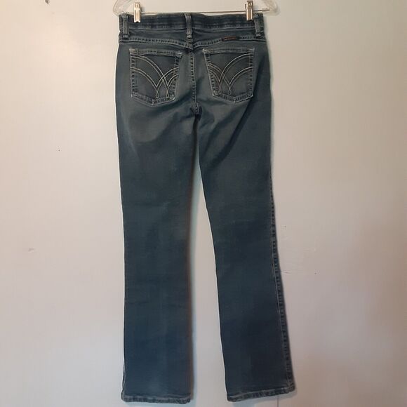 WRANGLER Q Baby Women's Jeans Size 5/6x33 Distressed Elastic Waistband Mid Rise - Picture 7 of 11